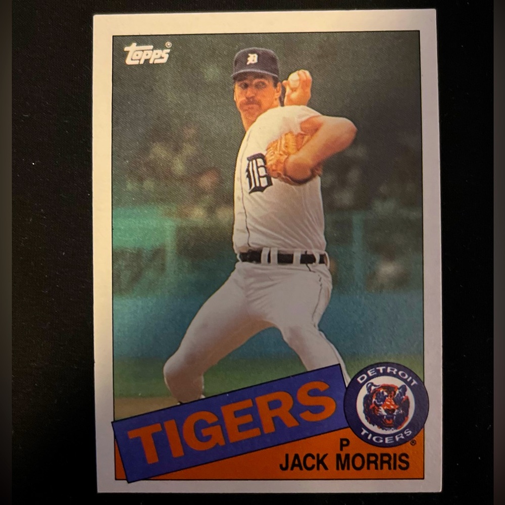 VTG JACK MORRIS 1985 DETROIT TIGERS TOPPS #610 BASEBALL TRADING CARD HOFer